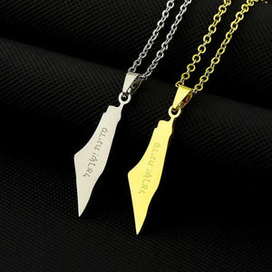 Palestine Map Necklace