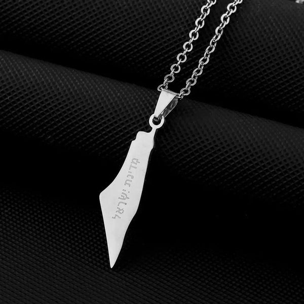 Palestine Map Necklace