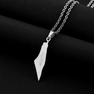 Palestine Map Necklace