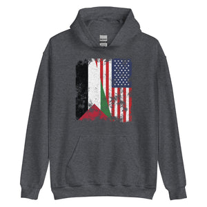 Palestine USA Flag - Half American Hoodie