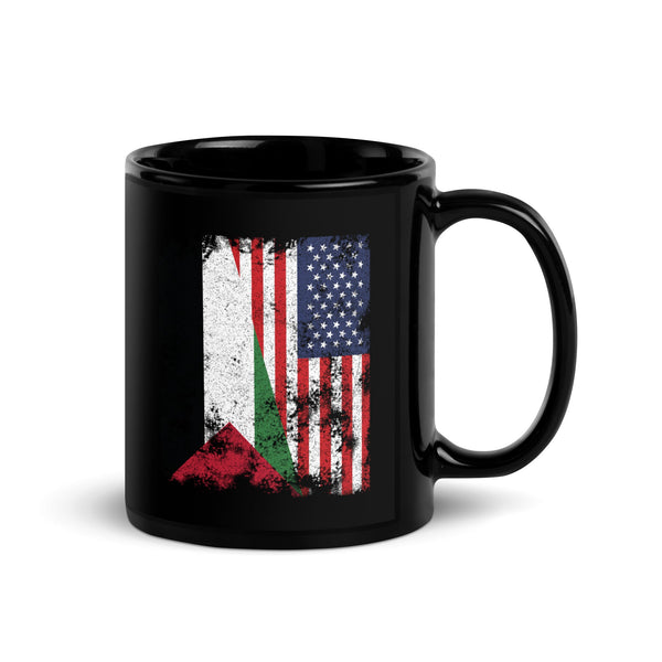 Palestine USA Flag - Half American Mug