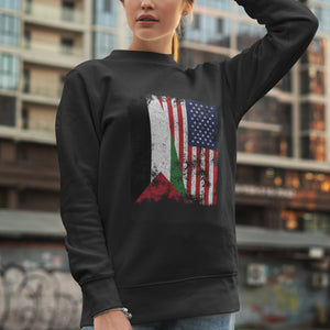 Palestine USA Flag - Half American Sweatshirt
