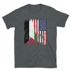 Palestine USA Flag - Half American T-Shirt