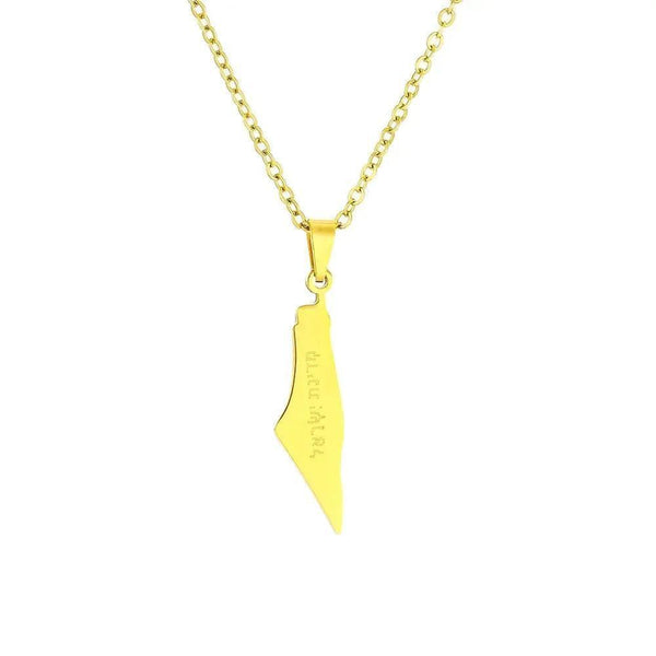 Palestine Map Necklace