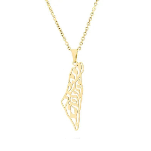 Palestine Map Necklace