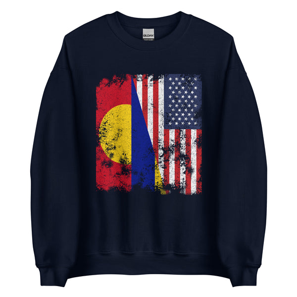Palmyra Atoll USA Flag Sweatshirt