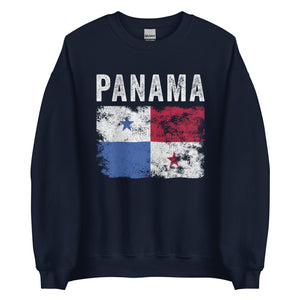 Panama Flag Distressed - Panamanian Flag Sweatshirt