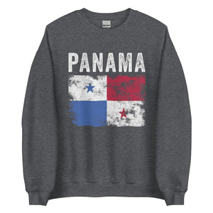 Panama Flag Distressed - Panamanian Flag Sweatshirt