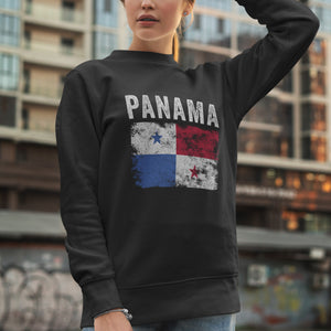 Panama Flag Distressed - Panamanian Flag Sweatshirt