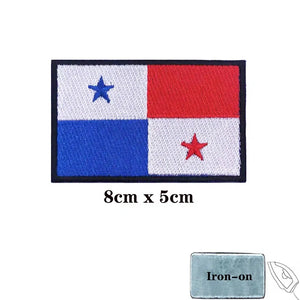 Panama Flag Patch - Iron On/Hook & Loop Patch