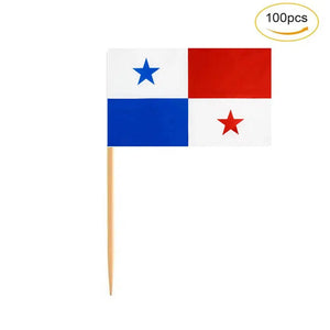 Panama Flag Toothpicks - Cupcake Toppers (100Pcs)