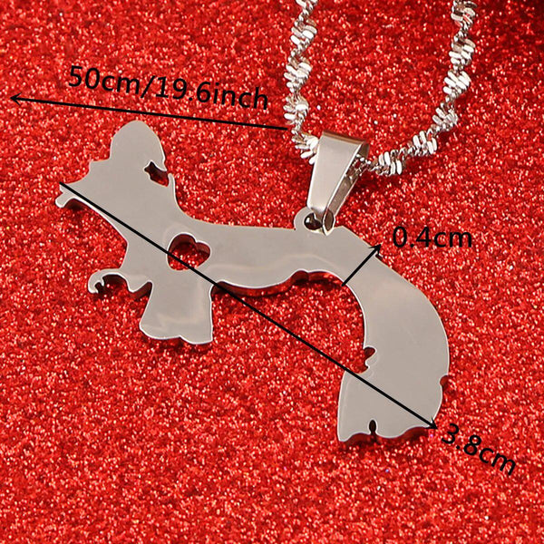 Panama Map Necklace