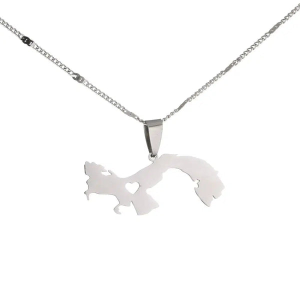 Panama Map Necklace