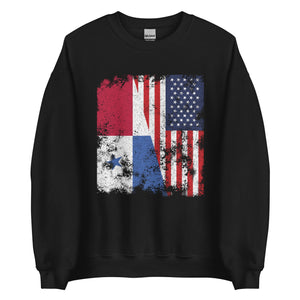 Panama USA Flag - Half American Sweatshirt