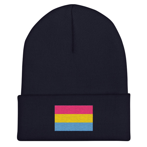 Pansexual Flag Beanie - Embroidered LGBT+ Winter Hat