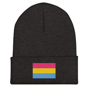 Pansexual Flag Beanie - Embroidered LGBT+ Winter Hat