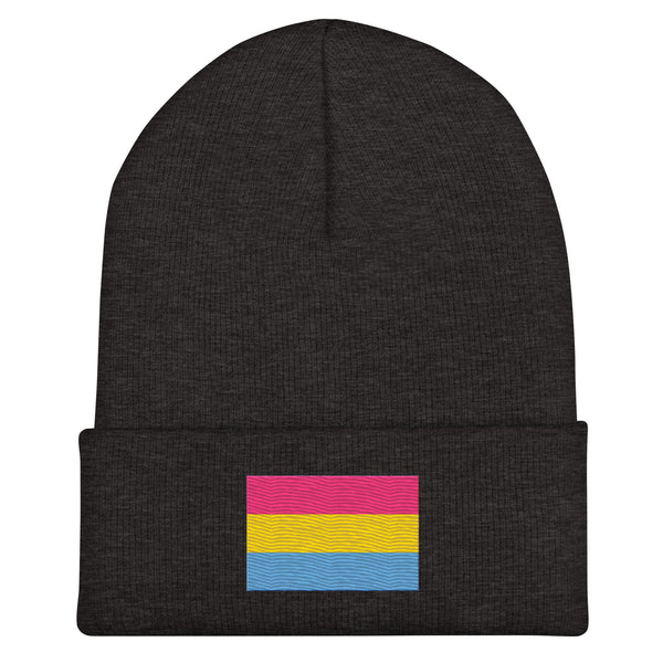 Pansexual Flag Beanie - Embroidered LGBT+ Winter Hat