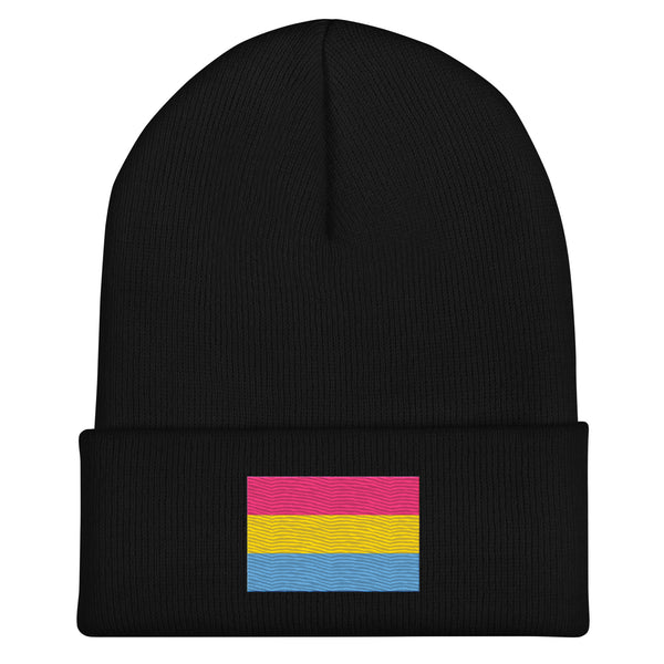 Pansexual Flag Beanie - Embroidered LGBT+ Winter Hat