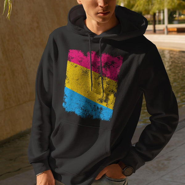 Pansexual Flag - Distressed LGBT+ Hoodie