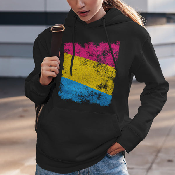 Pansexual Flag - Distressed LGBT+ Hoodie