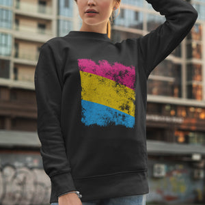 Pansexual Flag - Distressed LGBT+ Sweatshirt