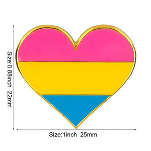 Pansexual Pride Flag Lapel Pins - LGBTQIA2S+ Enamel Pin Flag