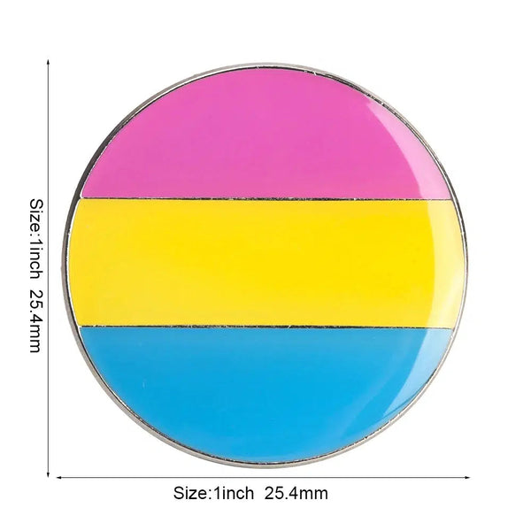 Pansexual Pride Flag Lapel Pins - LGBTQIA2S+ Enamel Pin Flag