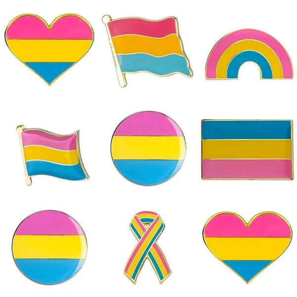 Pansexual Pride Flag Lapel Pins - LGBTQIA2S+ Enamel Pin Flag