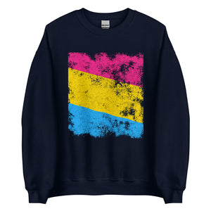 Pansexual Flag - Distressed LGBT+ Sweatshirt