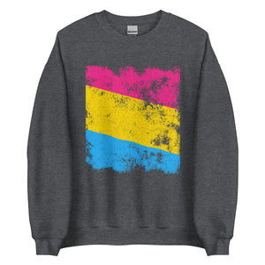 Pansexual Flag - Distressed LGBT+ Sweatshirt