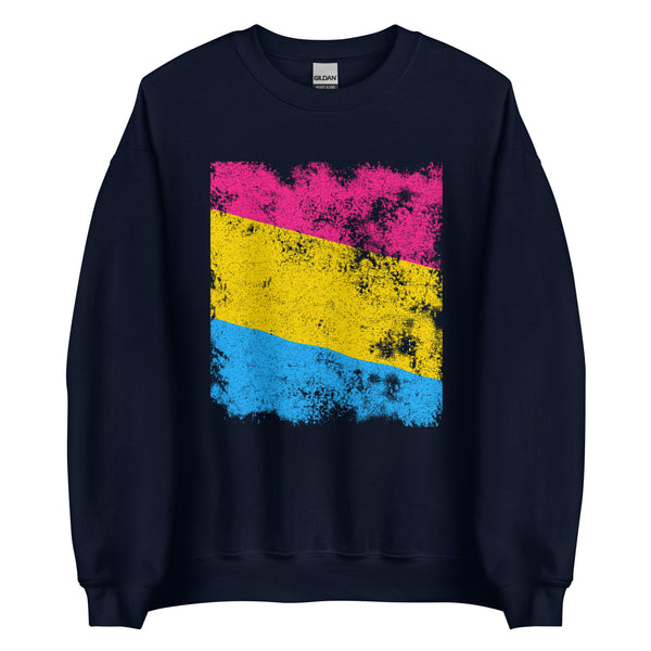 Pansexual Flag - Distressed LGBT+ Sweatshirt