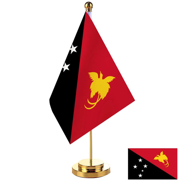 Papua New Guinea Desk Flag - Small Office Table Flag