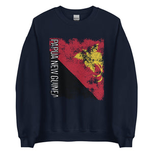 Papua New Guinea Flag - Distressed Flag Sweatshirt