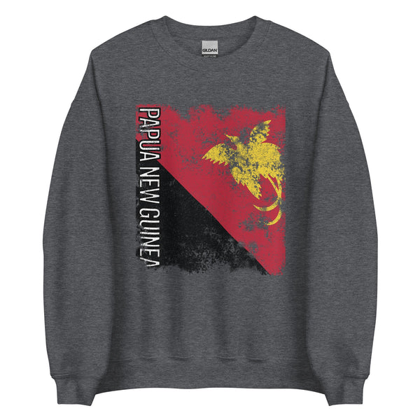 Papua New Guinea Flag - Distressed Flag Sweatshirt