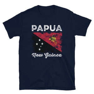 Papua New Guinea Flag Distressed T-Shirt