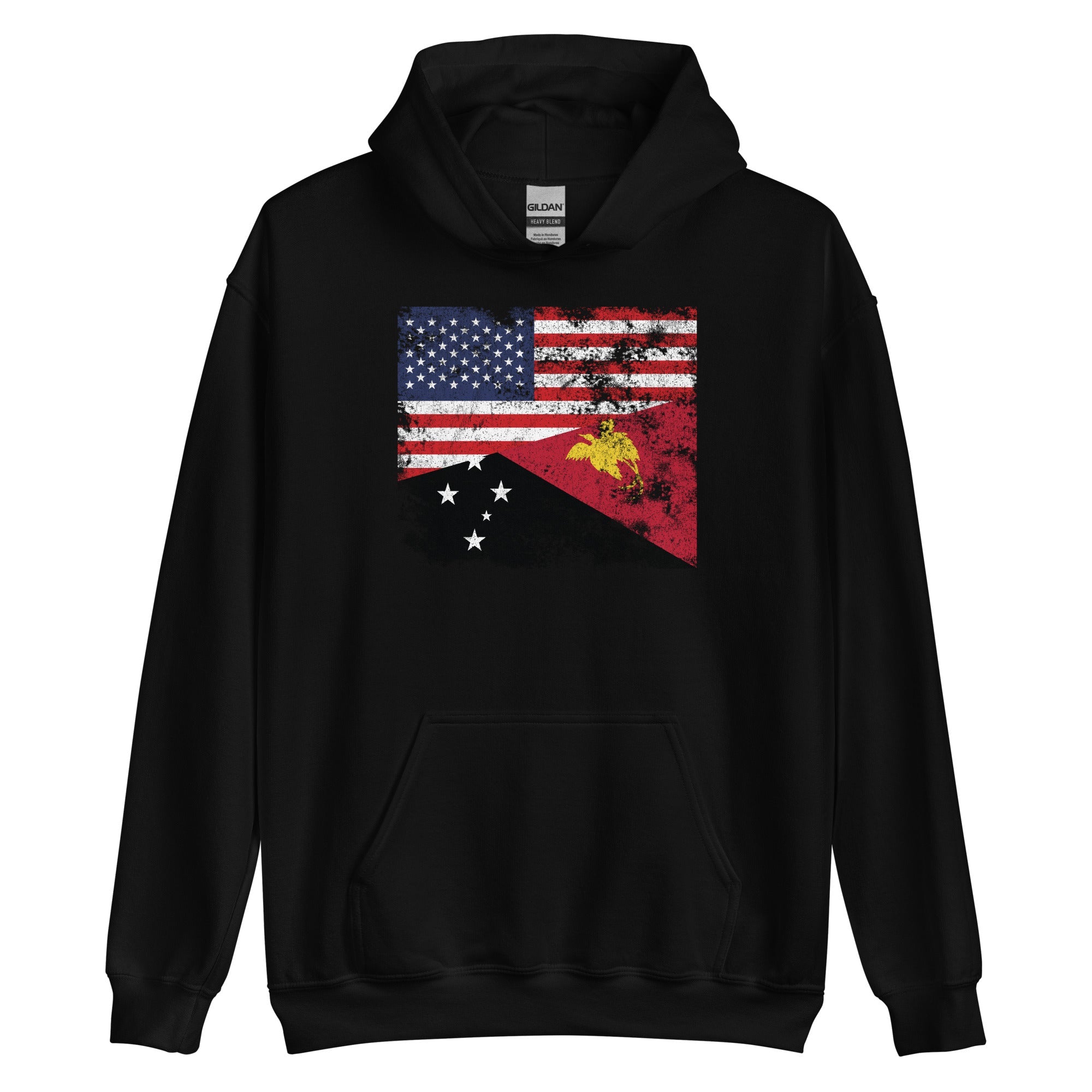 Papua New Guinea USA Flag Hoodie