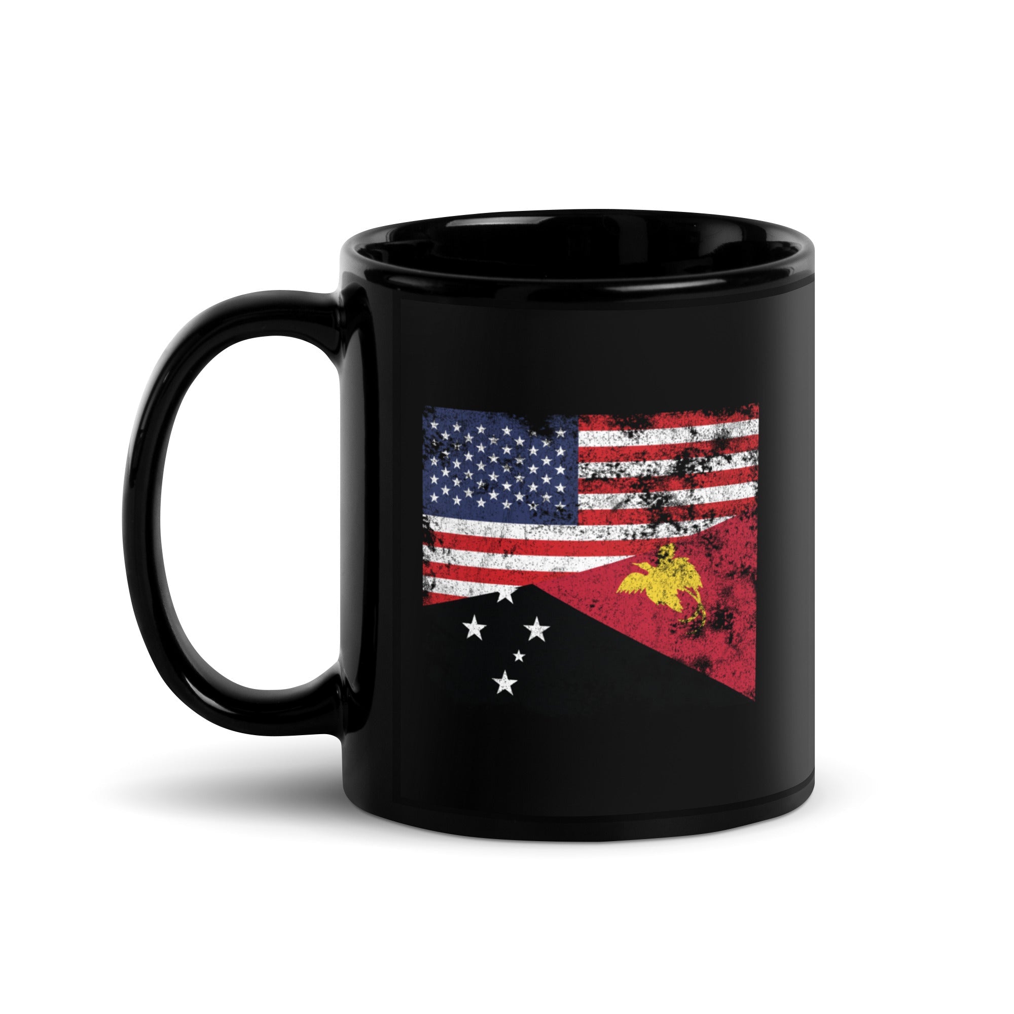 Papua New Guinea USA Flag Mug