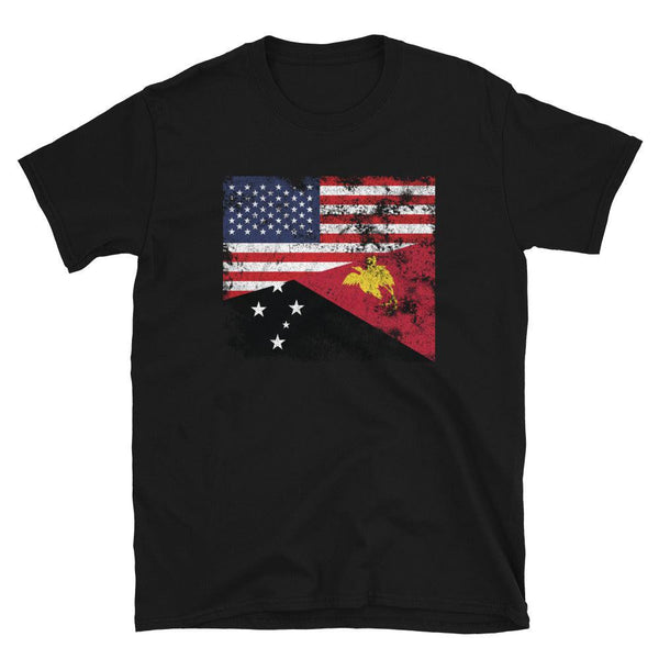 Papua New Guinea USA Flag T-Shirt