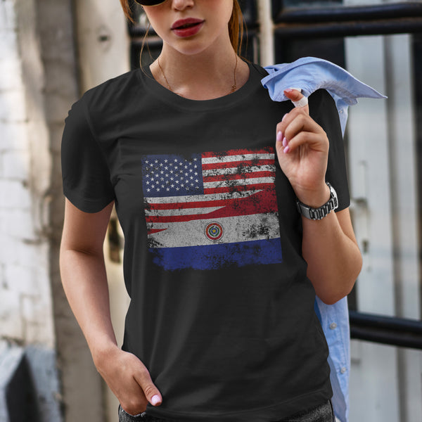 Paraguay 1990-2013 USA Flag T-Shirt