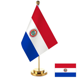 Paraguay Desk Flag - Small Office Table Flag