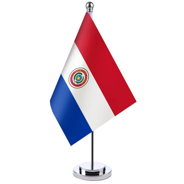 Paraguay Desk Flag - Small Office Table Flag