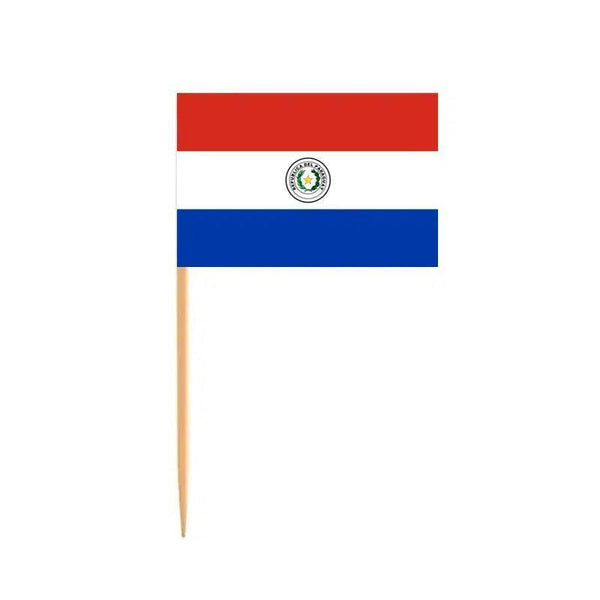 Paraguay Flag Toothpicks - Cupcake Toppers (100Pcs)