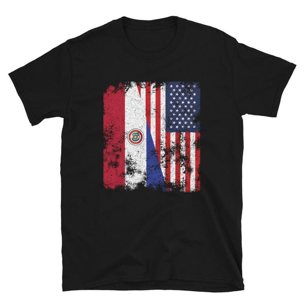 Paraguay USA Flag - Half American T-Shirt