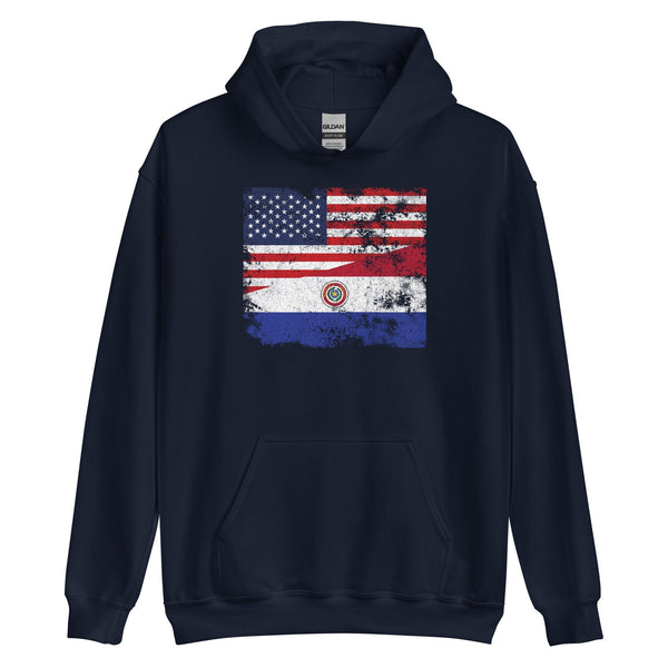 Paraguay USA Flag Hoodie