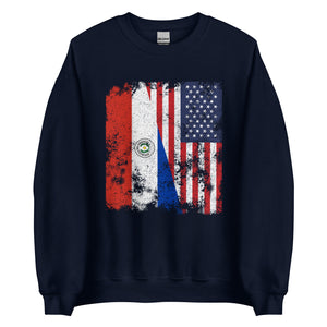 Paraguay USA Flag Sweatshirt