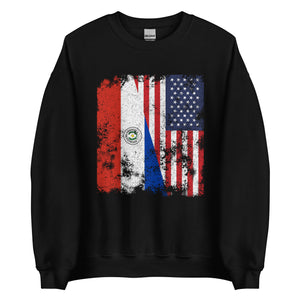 Paraguay USA Flag Sweatshirt