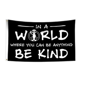 Peace Alien Flag - 90x150cm(3x5ft) - 60x90cm(2x3ft) - Be Kind Flag