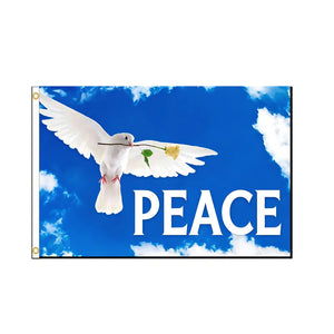 Peace Dove Flag - 90x150cm(3x5ft) - 60x90cm(2x3ft)