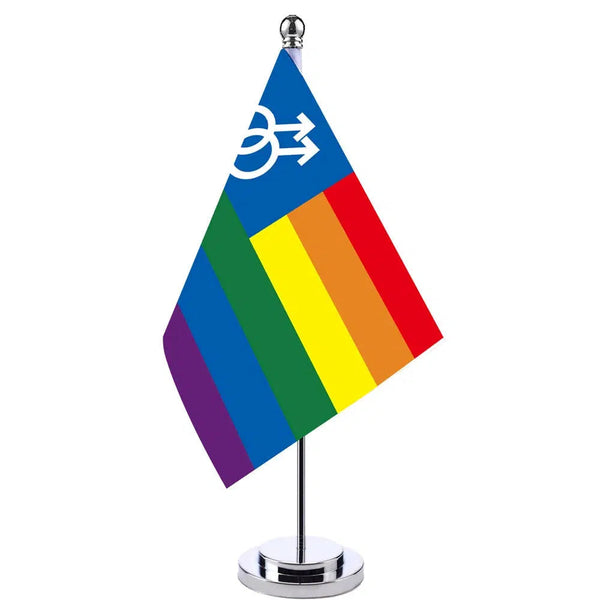 Peace Pride Desk Flag - Small LGBTQIA2S+ Table Flag