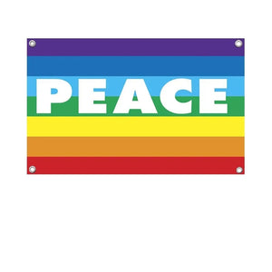 Peace Rainbow Flags - 90x150cm(3x5ft) - 60x90cm(2x3ft) - Pace Flags